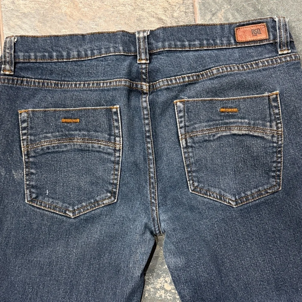 RSQ Men’s Dark Blue Straight Jeans